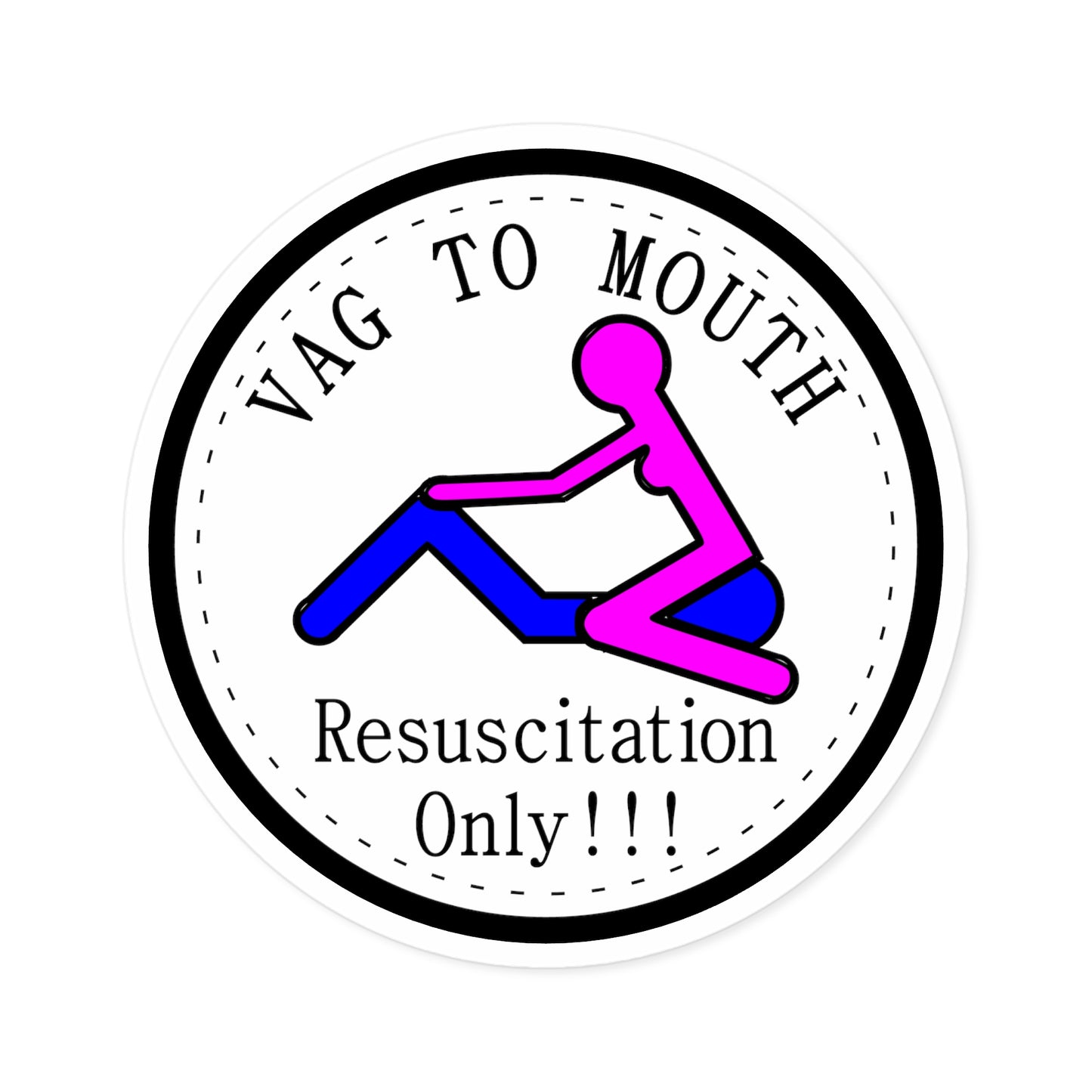 Vag to mouth resuscitation sticker, Indoor\Outdoor