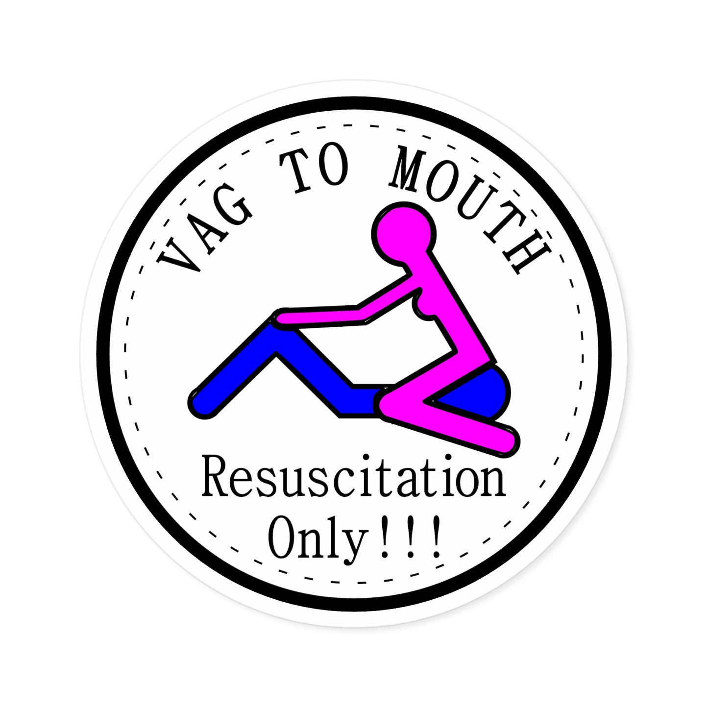 Vag to mouth resuscitation sticker, Indoor\Outdoor