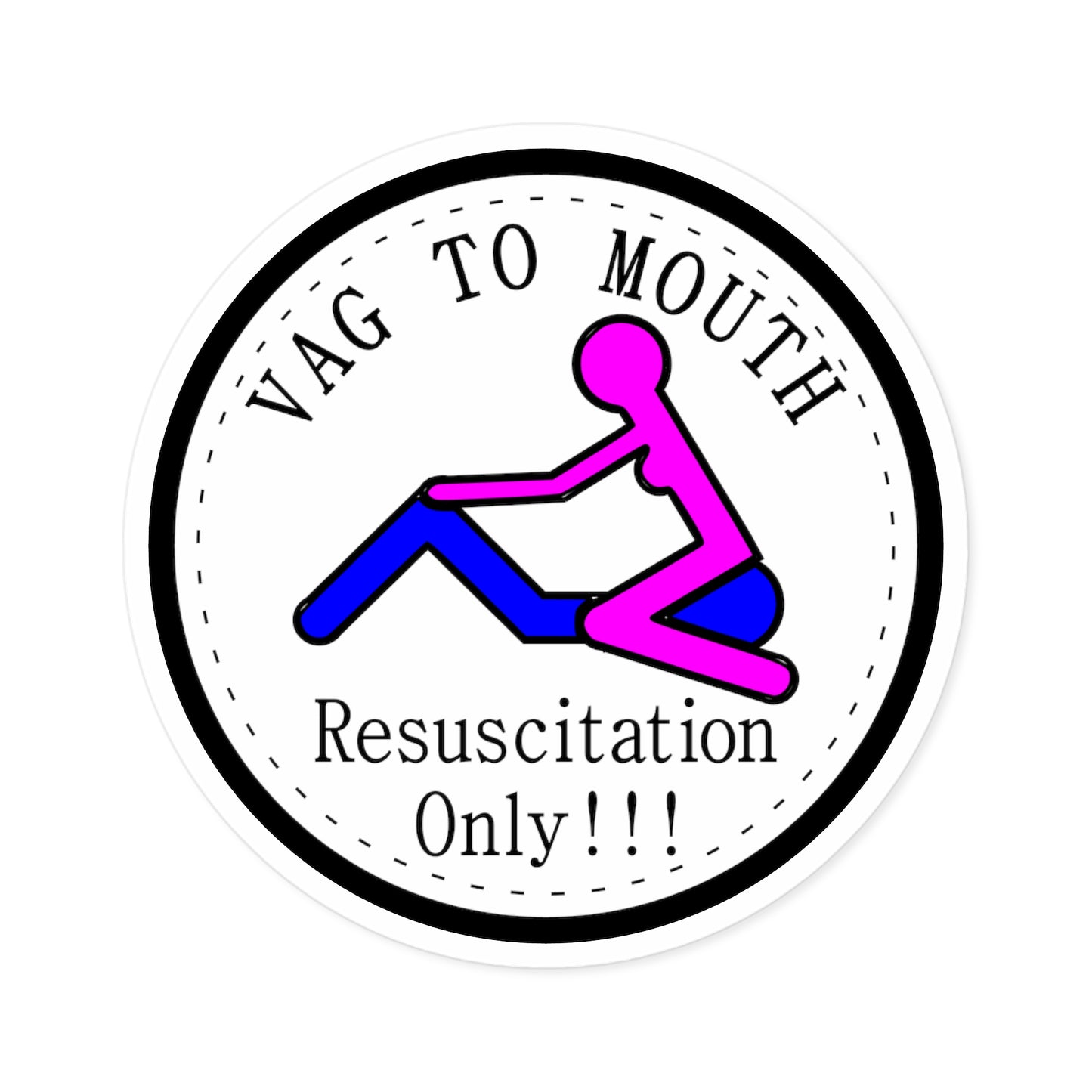 Vag to mouth resuscitation sticker, Indoor\Outdoor